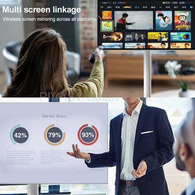 Mobile 27 pollici Alimentazione a batteria Android 13 Smart TV Girevole Touch Screen Tablet mobile Portatile Wireless Casting Tiktok Video 5