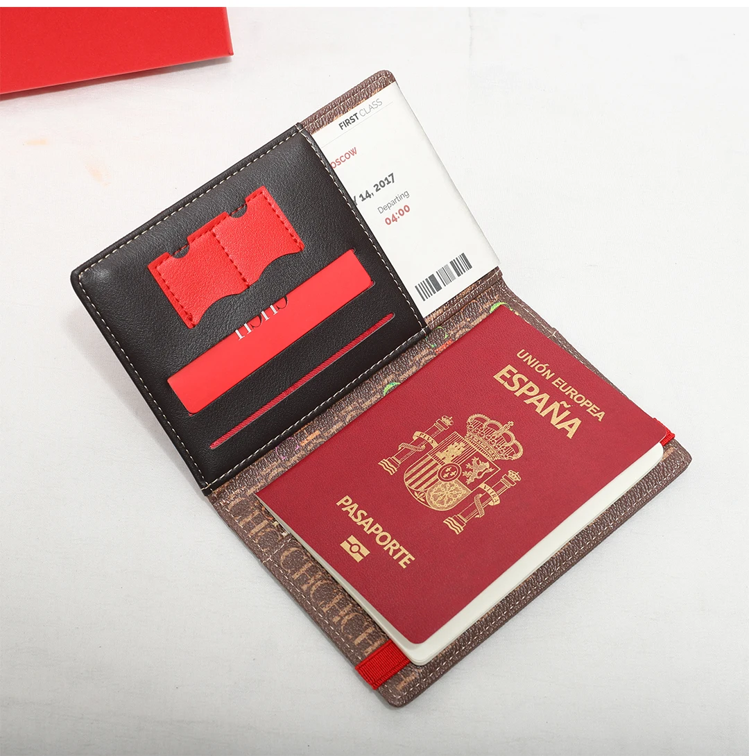 CH Marke Brief Gedruckt Mode Karte Tasche Modische Multifunktionale 2025, Neue Reise Kreative frauen Passport Brieftasche – Detail 7