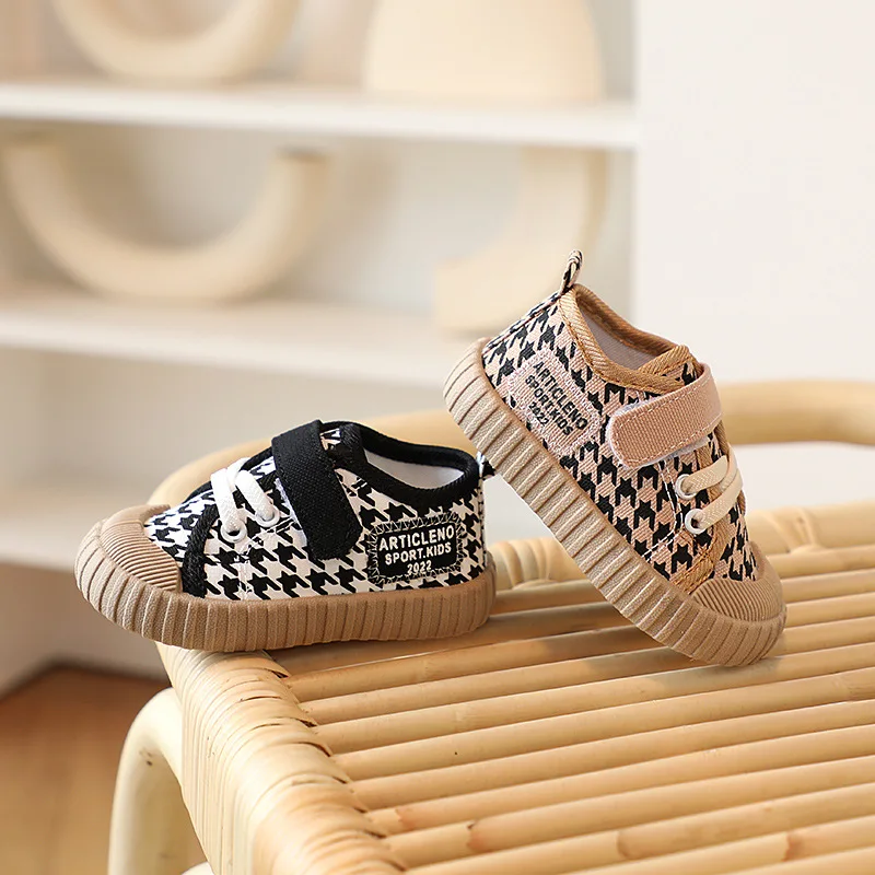 Children's Soft Sole Casual Shoes Canvas Shoe Boys Girls' Spring Autumn Single Shoes Breathable Baby Prewalker Sneakers