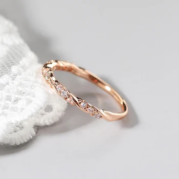 ZHOUYANG Slim Engagement Ring For Women Simple Micro Zircon White Gold Color Dainty Ring Wedding Gifts Fashion Jewelry DZR021 1