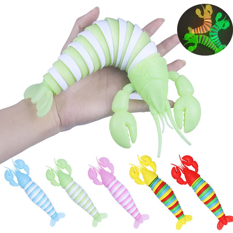 

Stress Reliever Toys Fidget Toys Children Adult Slug Puzzle Peristalsis Funny Lobster Anti Stress Squishy Toy 2022 Hot Sale