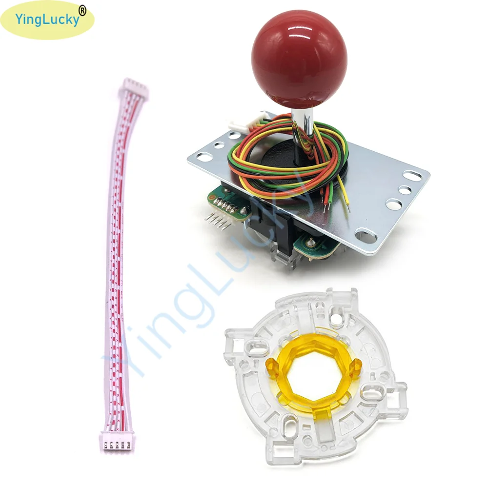 Sanwa Joystick Arcade Game Stick 1pc With Topball 5pin Wire Jamma Arcade Kit DIY