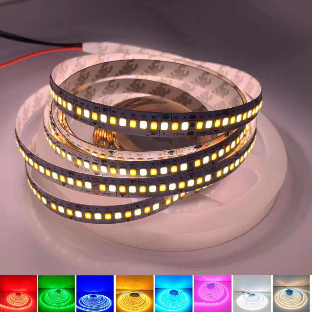 1800lm/m High CRI 80+ 5m 1200 LED 2835 SMD LED 12V 24v lights strip  Flexible Llight 240 led/m LED strip White Warm white