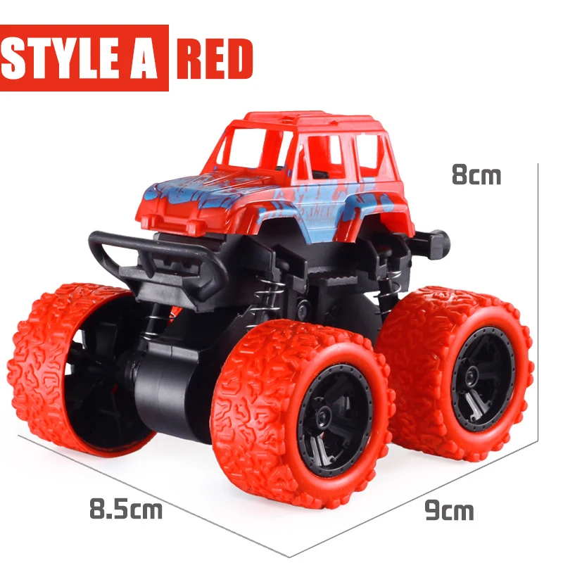 Pull Back Toy Car  Inertial Rotation Car Four-wheel Drive Off-road Vehicle SUV Racing Power Car Children's Toy CarGift