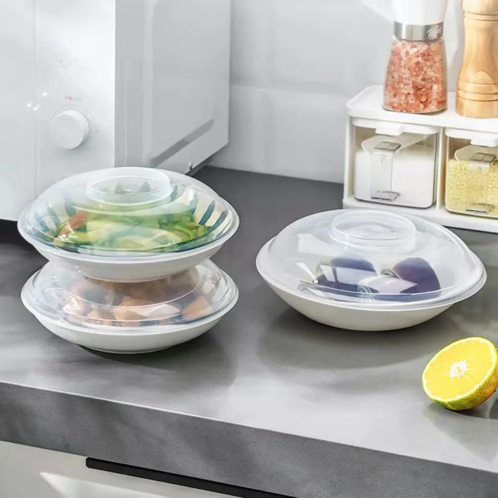 Microwave Food Cover Heat-resistant Food Splatter Guard Microwave Oven Pan Lid Plate Stove Cover Transparent Anti-Splash