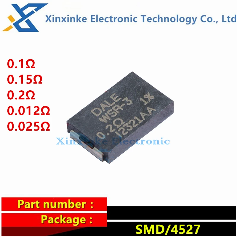 smd resistor smd chip resistor WSR-3 DALE 3W 0.1/0.15/0.2/0.012/0.025 ohms Current Sense Resistors-SMD 3watts 1% 75PPM Precision Alloy Power Resistor 100m&Omega;