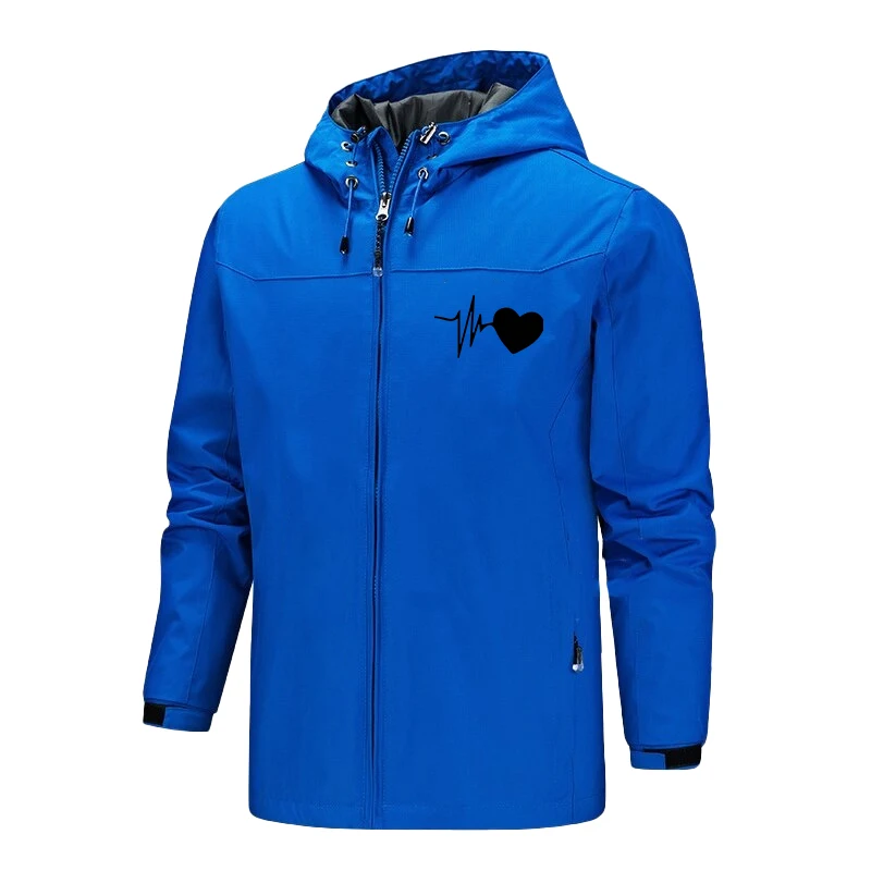 Autumn and winter men's sprinter jacket jacket stand collar hooded jacket slim fitting zipper men's fashion jacket