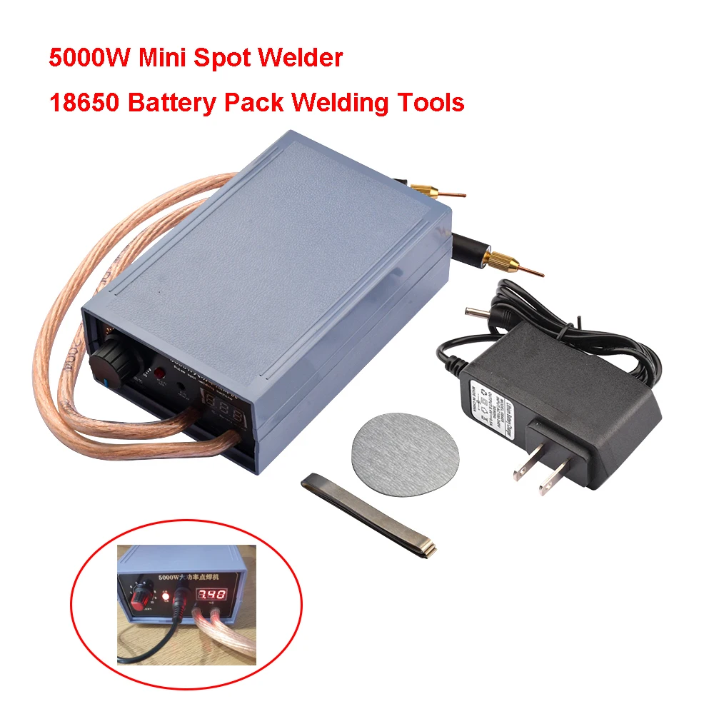 

5000W Portable Spot Welder 18650 Battery Pack Welding Tools Portable Spot Welding Machine Pen 0.15MM Nickel Strip