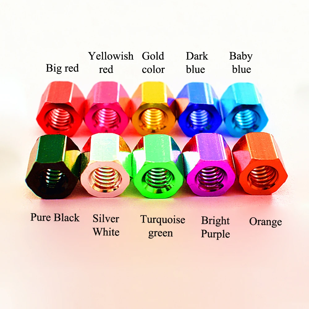 1Pcs M6 1/4-20 Aluminium Alloy Hex Standoff Spacer Long Rod Coupling Hex Nut Bolt Female Threaded Sleeving Double Pass L=5-60mm