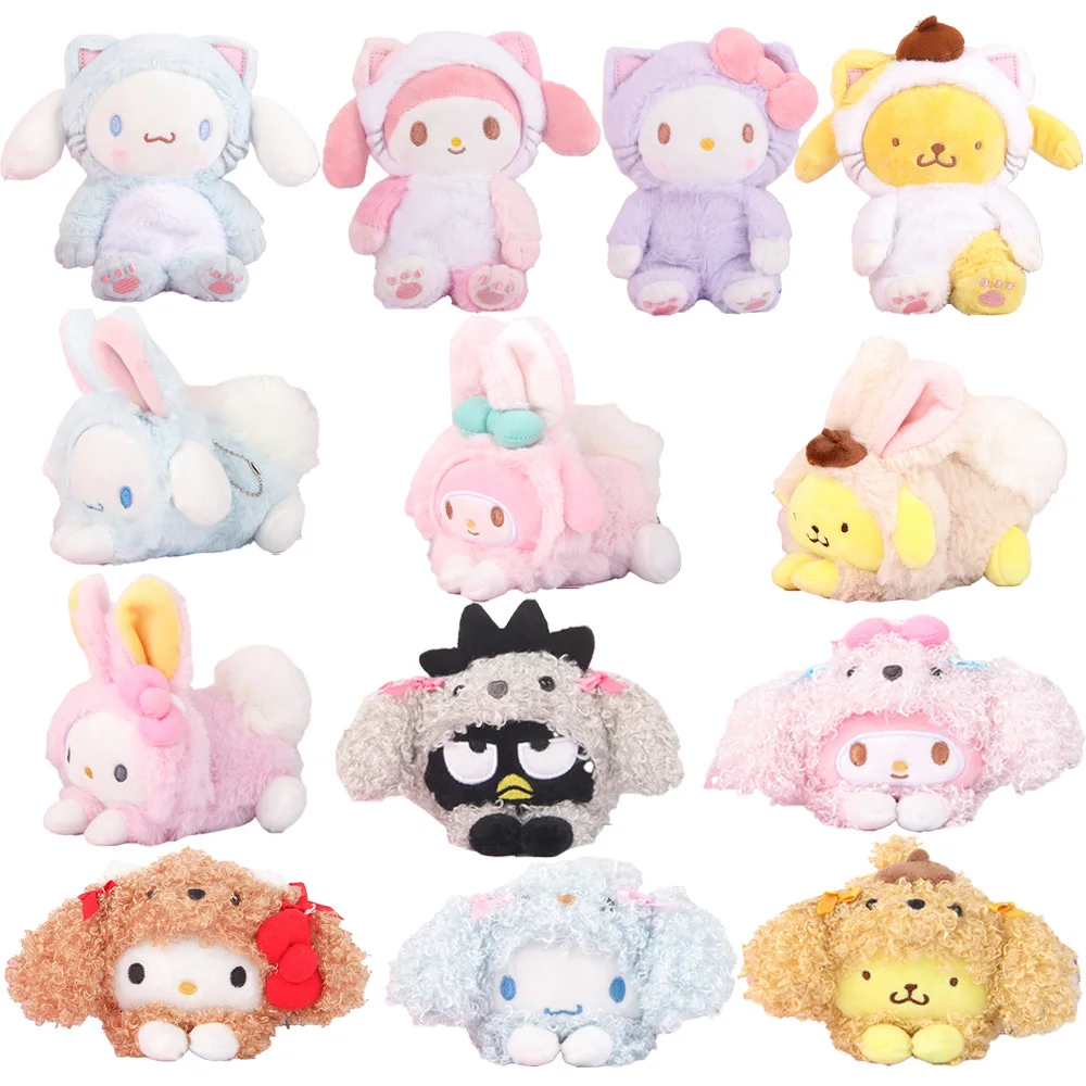 Sanrios Kt Cat My Melody Kuromi Cinnamoroll Purin Dog плюшевый Косплей Кролик Собака Kawaii аниме подарок 10