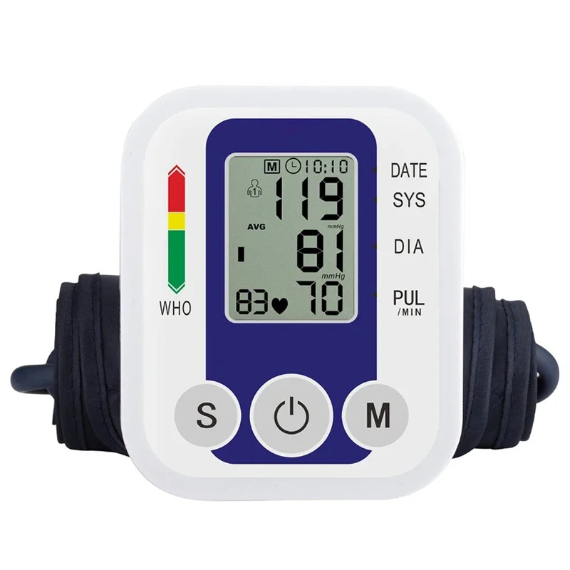 Automatic Tonometer Arm Blood Pressure Monitor Pressure Sensor Monitor BP Equipment Digital Tensiometer LED Display Arm Cuff 2