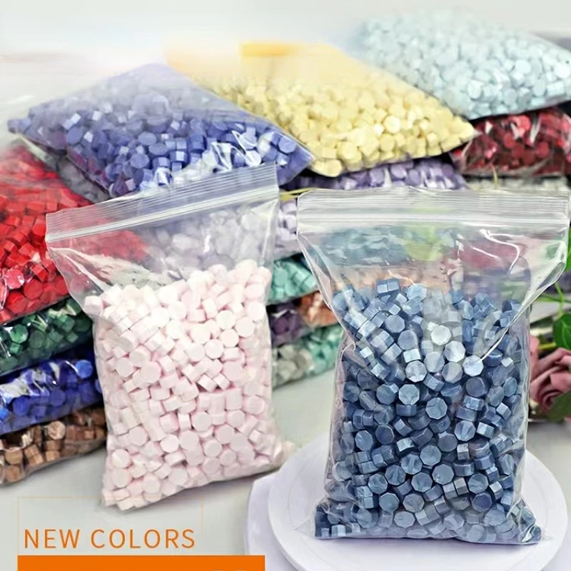 200pcs Per Bag Sealing Wax Beads Lustrous Wax Stamp Particals DIY Wedding Invitation Decoration Craft Card Making Tools sealing wax beads seal wax