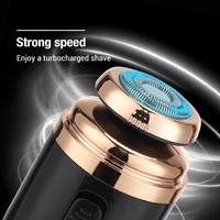 Mini Washable Electric Razor Travel Razor Type-c Charging Capsule Shaver Nose Hair Trimming Double Ring Knife Net 6