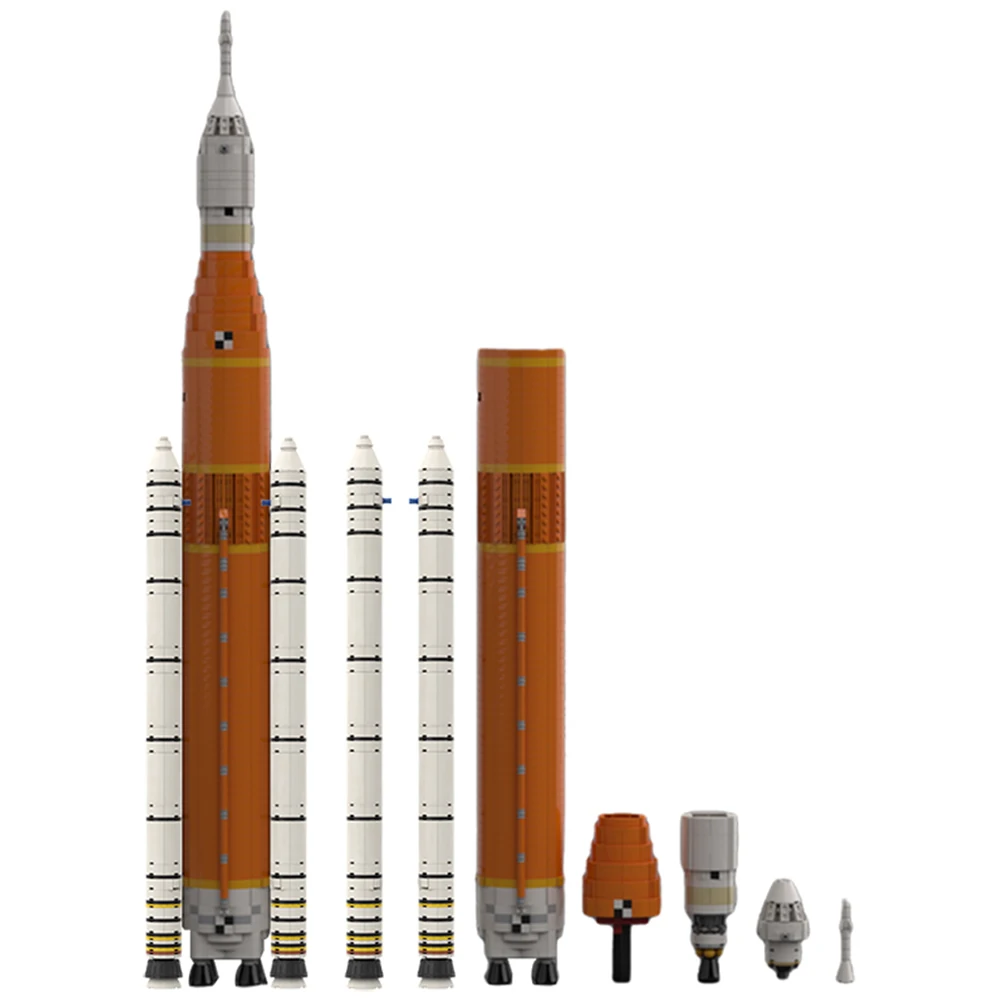 Moc Rockets Space Launch System Artemis Sls Block 1 Scala Mattoni Moc Building Blocks Star Movie Model Giocattoli Per Bambini Regalo Di Compleanno