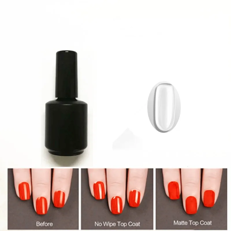 8ml 4 pcs Matte Top Coat UV Gel Nail Polish high quality Transparent top Gel 2