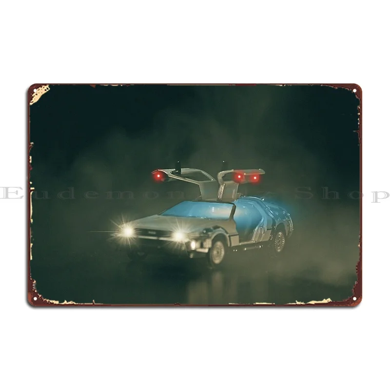 Delorean Time Machine Metal Sign Cave Cinema Crea Party Club Tin Sign Poster