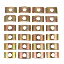 25pcs Bed Frame Hardware Furniture Nut Spacers Screw Nut Washers 4-in-1 Half Moon Shape Furniture Nut Spacers
