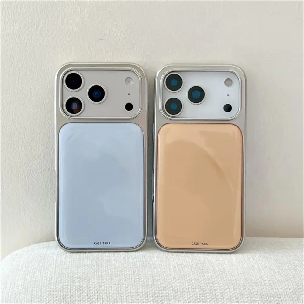 Macaron Solid Color Electroplated Resin Casting Phone Case