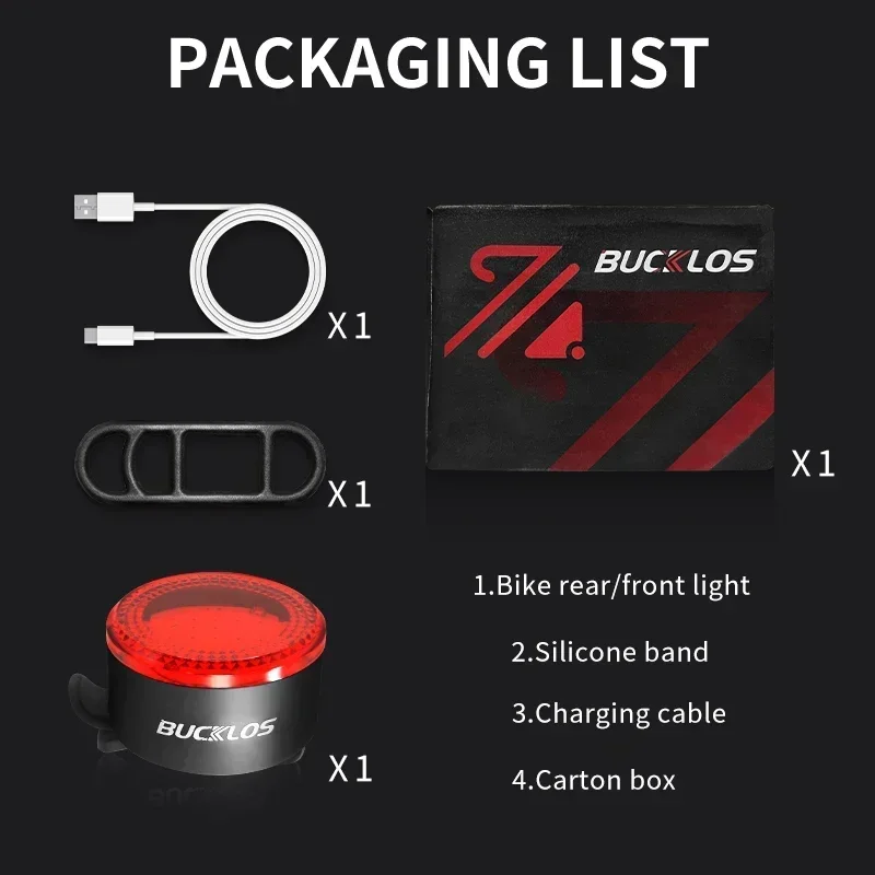 Bike Taillights Headlight COB Bicycle Safety Warning Light USB Rechargeable Set
