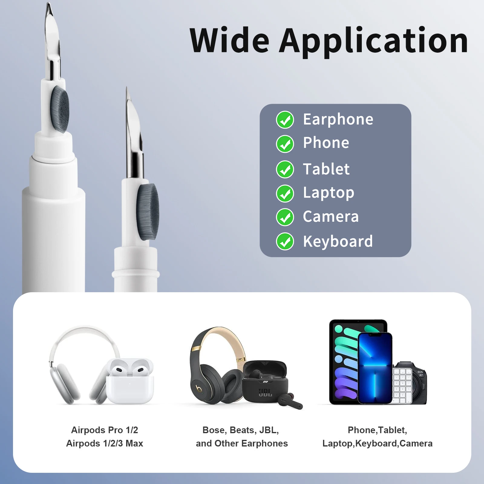 Enhanced Bluetooth Earphone Cleaning Tool Kit with Cleaning Pen and Brush