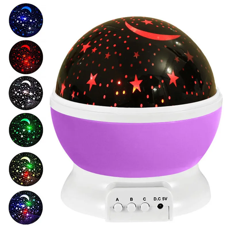 

Fantasy Starry Sky Rotating Night Lights Color Change USB Projector Light Gift Decor Lampled Children's Night Lights Christmas