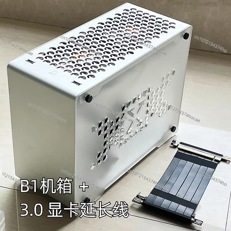 B1 모든 알루미늄 ITX 소형 섀시 SFX 데스크탑 A4 미니 컴퓨터 백팩 휴대용 모든 알루미늄 합금 호스트