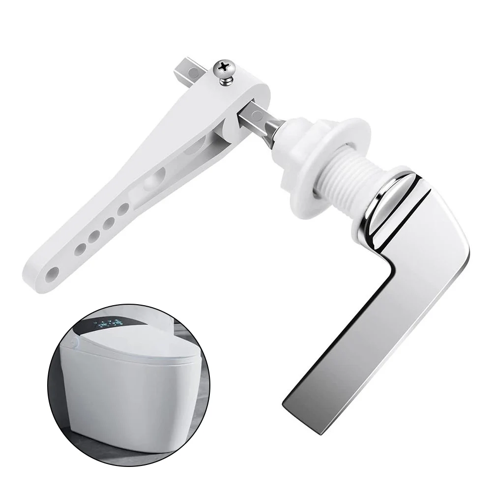 

Toilet Flush Handle Replacement Universal Fit Toilet Cistern Handle Chrome Metal Toilet Wrench Cistern Lever Handle