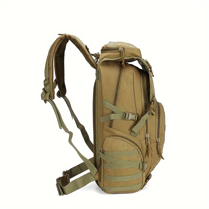 13.21gal Multifunctional Backpack Waterproof Travel Large Backpack for Outdoor Camping Mountain Cycling Sports Khaki Black Bags