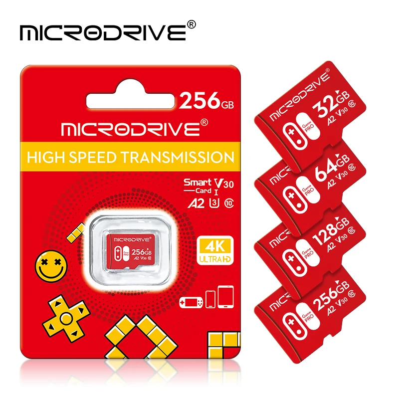 High Speed V30 U3 Memory Card 32gb 64gb 256gb Flash Uhs3 Micro Mini Sd Card For 4k Hd Camera
