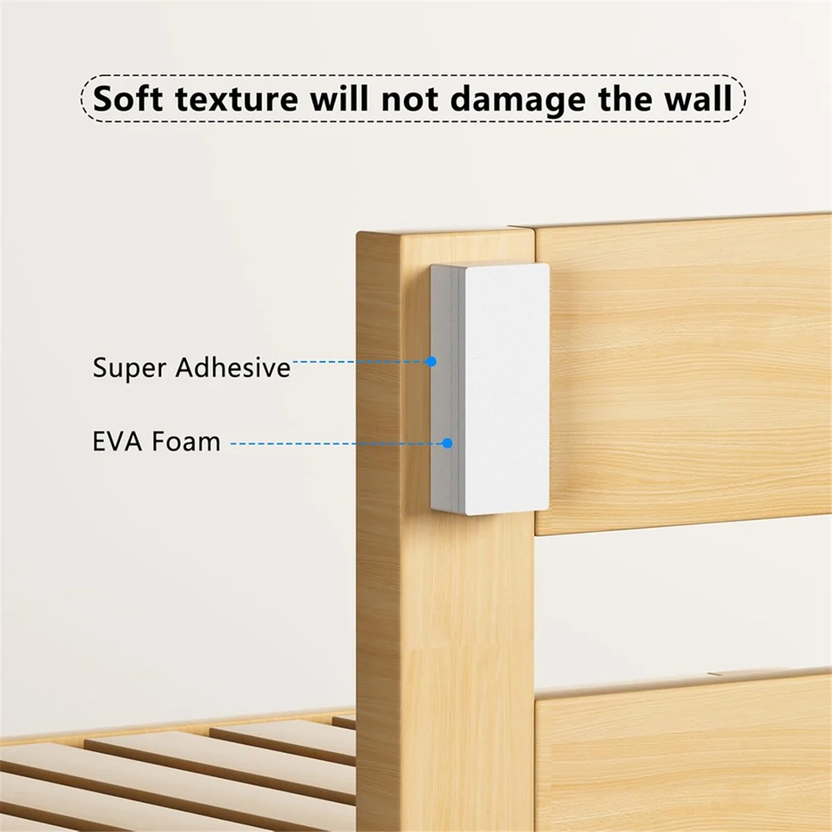 ABZV-20Pcs Furniture Pads,EVA Foam Headboard Stoppers for Wall, 10Pcs (15mm Thick)+10Pcs (5mm Thick) Wall Protector