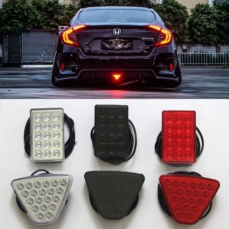 

New Strobe F1 Style Led Brake Pilot Lights For Car Motorcycle Rear Tail Lights Auto Warning Reverse Stop Safety Lamps DRL 12V