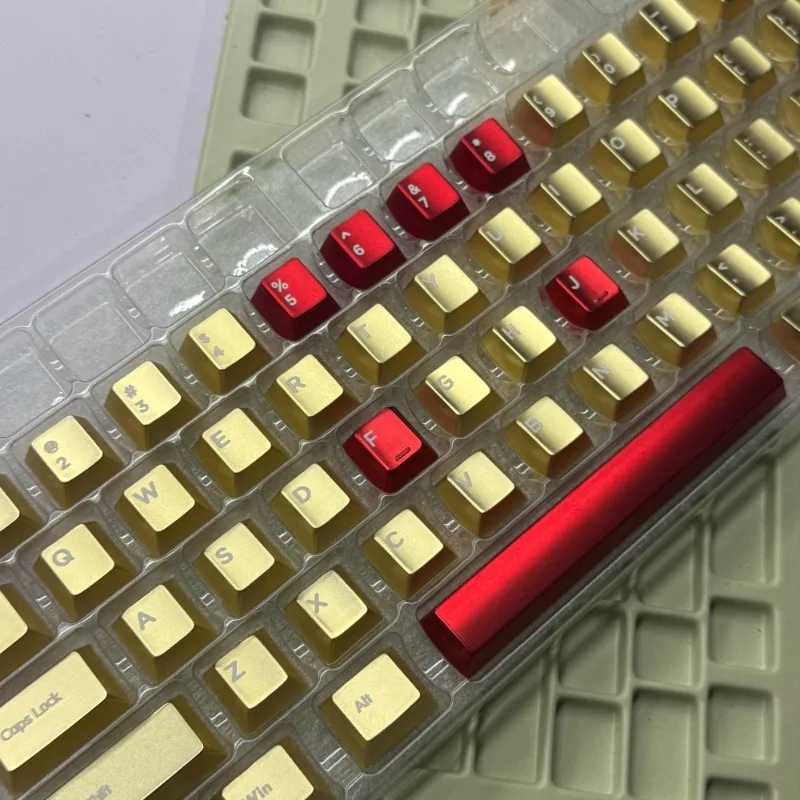 金属キーキャップセットカスタムアルミゴールドキーキャップ亜鉛合金