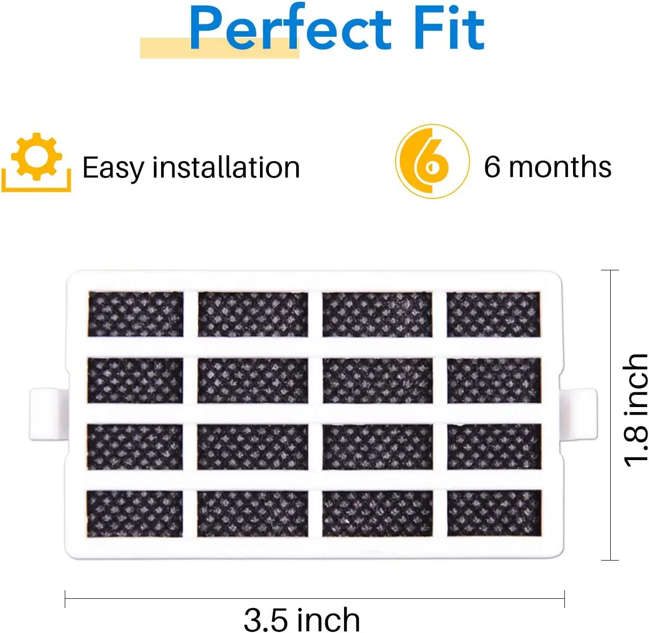 6PCS Hepa Filter Replacements For Whirlpool W10311524 AIR1 Refrigerator Cleaning Filter Accessories refrigerator parts