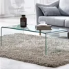 Premium Tempered Glass Coffee Table,Small Modern Coffee Table for Living Room,Match Well with Rug(39.4x19.7x13.8) 1