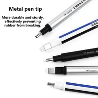 Tombow Precision Refillable Eraser Pen for Artists Japanese Metal Tip 50mm Hard Eraser Core Anti-Break 0.7mm Fixed Lead Supplies 3