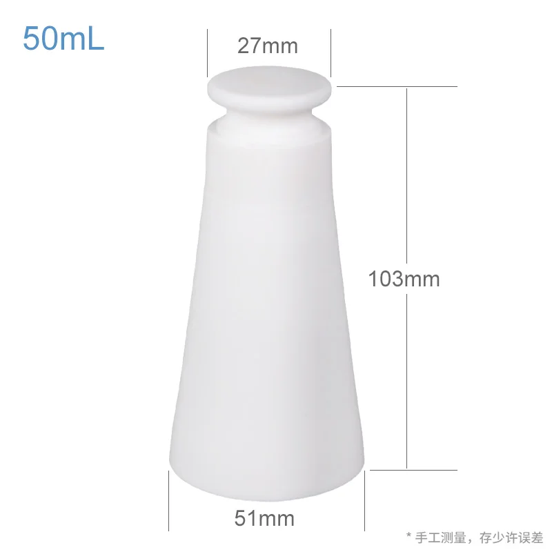 PTFE Triangular Flask 50ml 100ml 250ml 500ml F4 conical Flask PTFE Triangular With Stopper