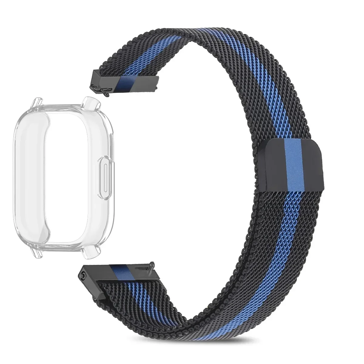 Milanese Mesh Strap with Case and Screen Protector - Premium Watchband Bracelet Accessories