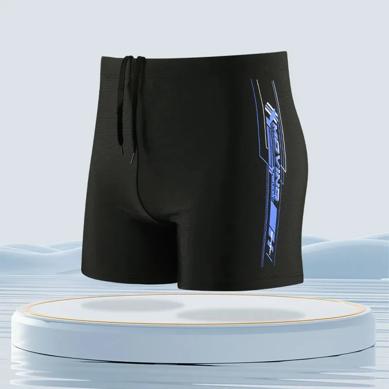 شورت سباحة رجالي كبير الحجم مطبوع سريع الجفاف، شورت عطلة الشاطئ عالي المرونة، ملابس رياضية مريحة قابلة للتنفس