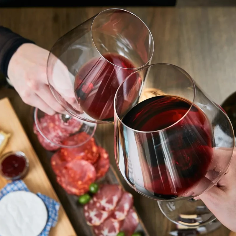 Handmade Crystal Burgundy Goblet 3