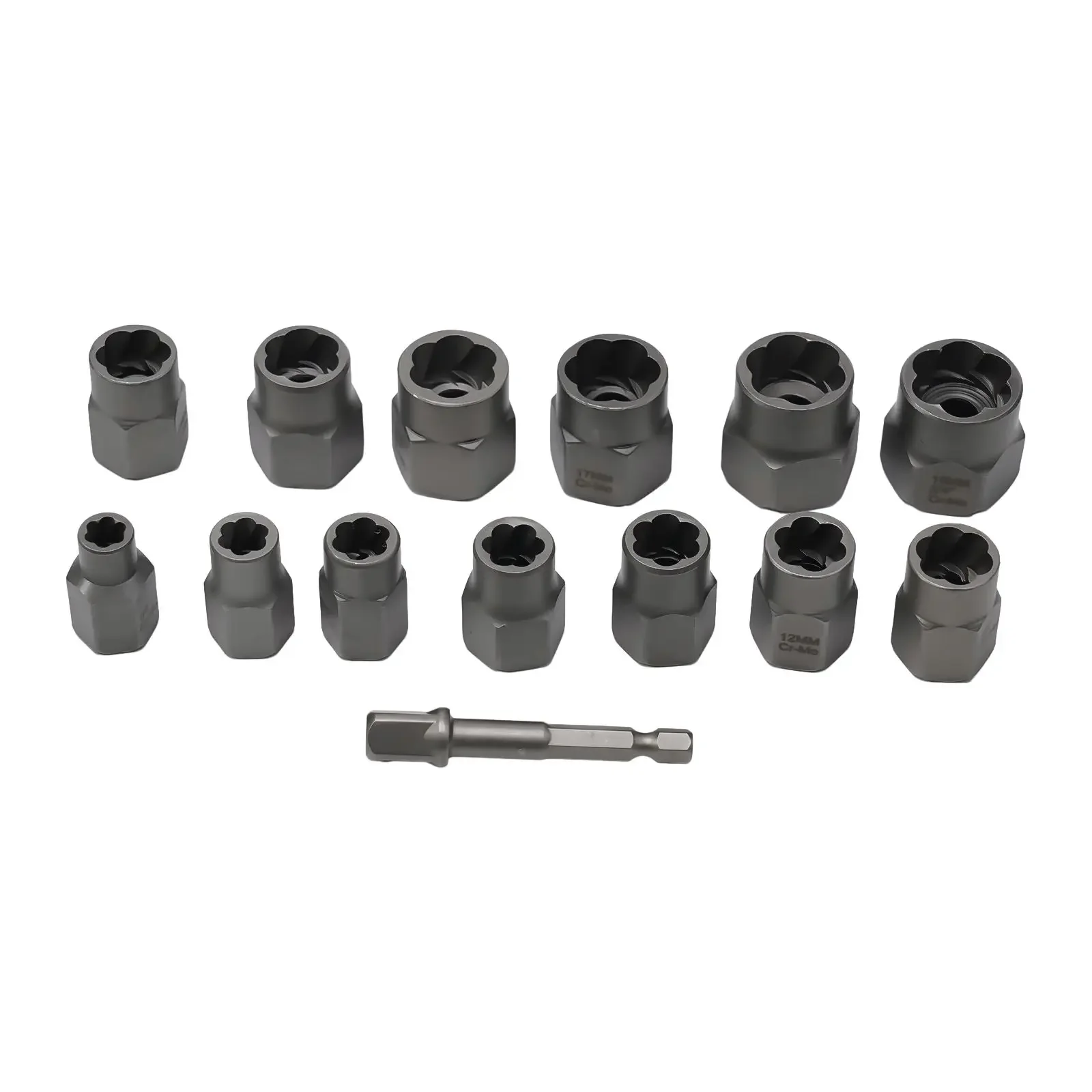 

14Pcs Bolt Nut Remover Extractor Socket Set Tool Kit For Impact Removal Of Damaged Bolts Nuts Fastener Screwdriver Accessories