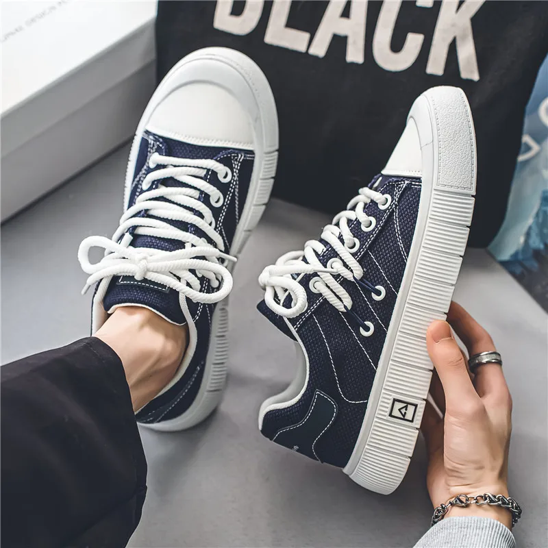 Men's Casual Shoes Canvas Breathable New Male Comfortable Outdoor Walking Shoes Men Loafers Shoes Sneaker Easy Matching 6