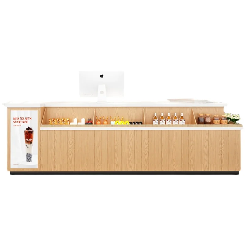 

Кассовая стойка регистрации в магазине фруктов упрощенный индивидуальный угловой водный бар креативная барная стойка