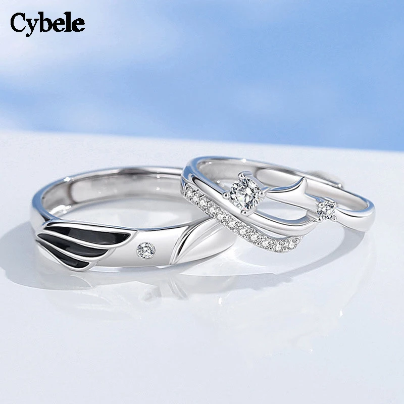 

Cybele Real S925 Sterling Silver Ring for Couple Luxury Couple Jewelry Engagement Ring for Lovers Wedding Jewelry For Women
