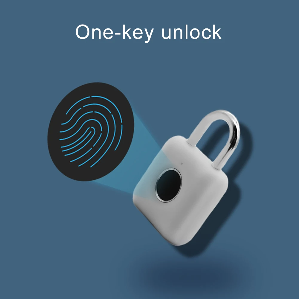 16.76€ 25% de réduction|Cadenas intelligent à empreintes digitales, déverrouillage rapide, sans clé, étui de voyage Rechargeable USB, tiroir Portable, antivol, verrou de sécurité, livraison gratuite | AliExpress