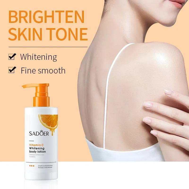 

Vitamin C whitening body lotion moisturizes, moisturizes, smoothes and brightens skin care korean skin care products whitening