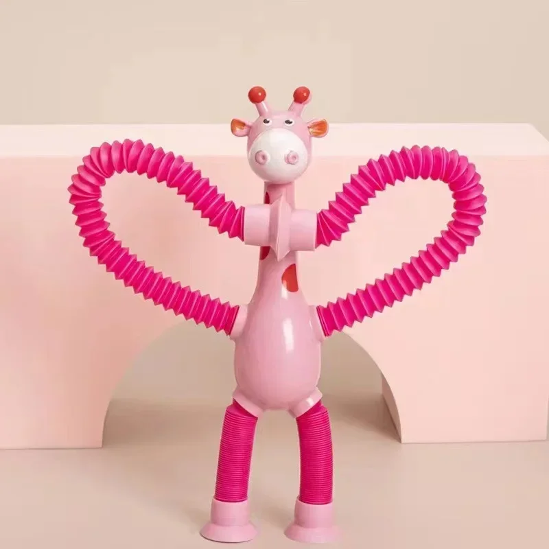 

Telescopic Giraffe Fidget Toys Children Suction Cup Toys Giraffe Pop Tubes Sensory Toy Anti-stress Squeeze Toy for Kid Adult