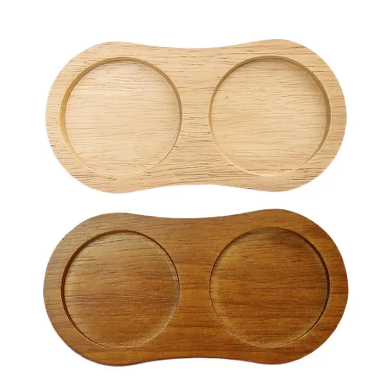 Elegant Rubber Wood Salt and Pepper Tray