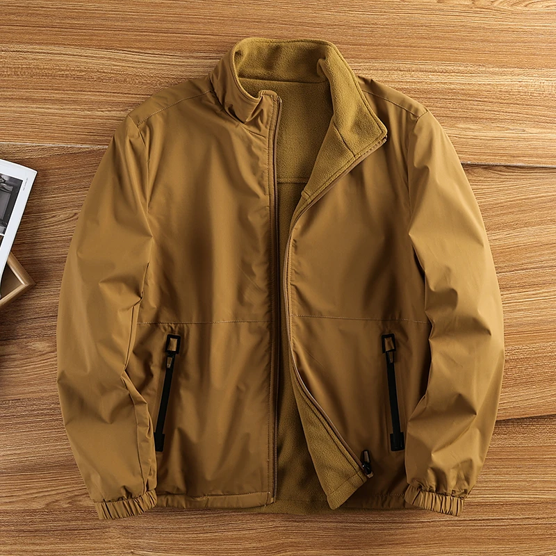 Sweatshirt With Zipper Men's Cold Jackets Spring Windbreaker Knitted Coat Mens Heavy Winter Sweat-shirt Down Light Bomber Man