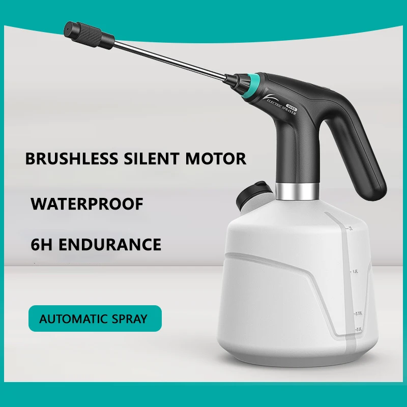 Electric Plant Mist Spray Bottle 900ml/2L Automatic Garden Watering Can Adjustable Nozzle 2000mAh Water Sprayer Sterilization