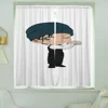 Window Kitchen Curtains for Living Room 2 Pieces Blackout Curtains Door Curtain D-detective C-conan Bedroom Decoration Partition 3
